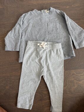 Toddler Gray Striped Leggings - Comfortable Everyday Wear